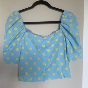 perfect summer button front, crop top!